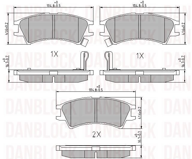 Brake Pad Set, disc brake (DB 511043)