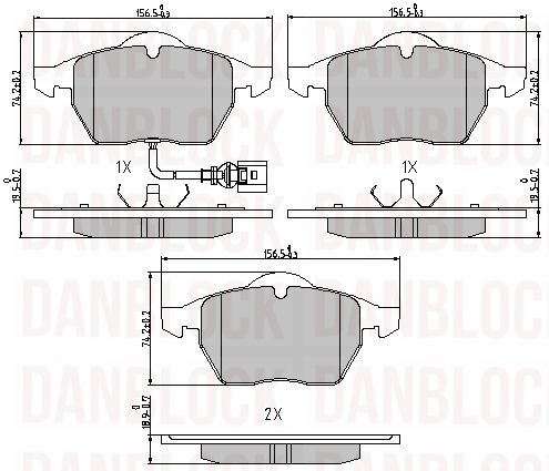 Brake Pad Set, disc brake (DB 510402)