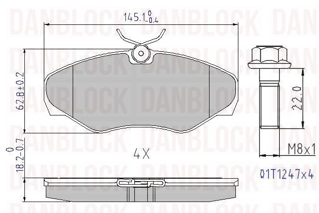 Brake Pad Set, disc brake (DB 510403)