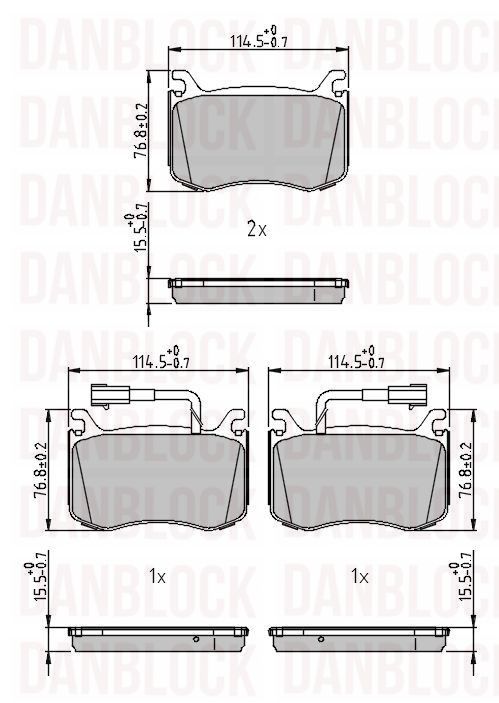 Brake Pad Set, disc brake (DB 511417)