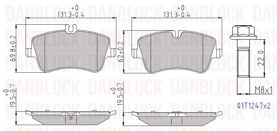 Brake Pad Set, disc brake (DB 510395)