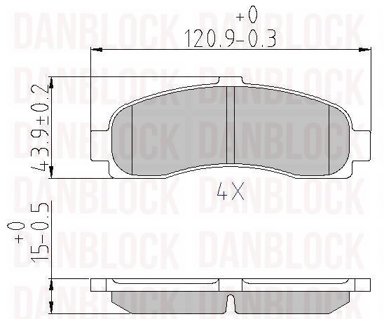 Brake Pad Set, disc brake (DB 510175)