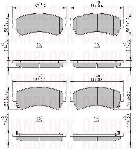 Brake Pad Set, disc brake (DB 510568)