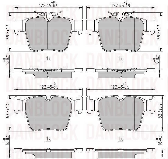 Brake Pad Set, disc brake (DB 511332)