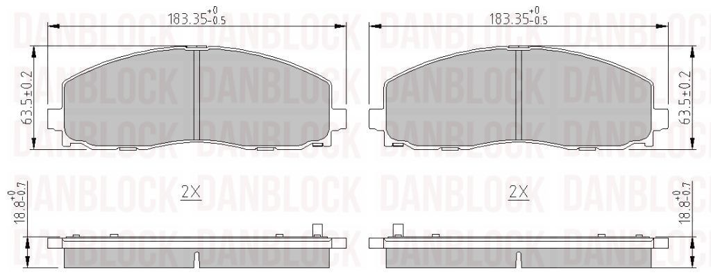 Brake Pad Set, disc brake (DB 511051)