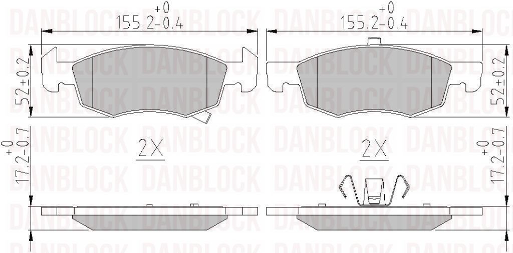 Brake Pad Set, disc brake (DB 511267)