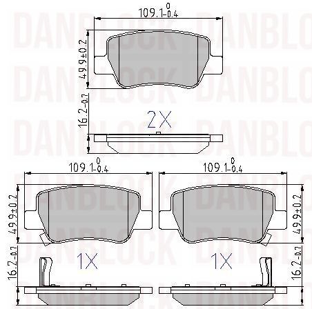 Brake Pad Set, disc brake (DB 510768)