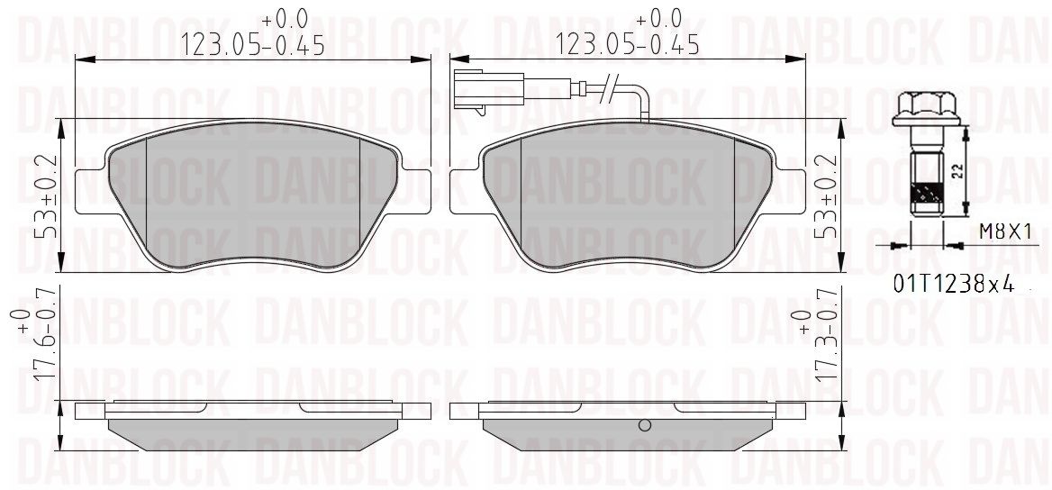 Brake Pad Set, disc brake (DB 510912)
