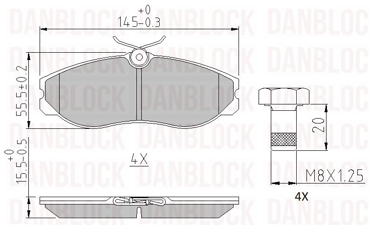 Brake Pad Set, disc brake (DB 510257)