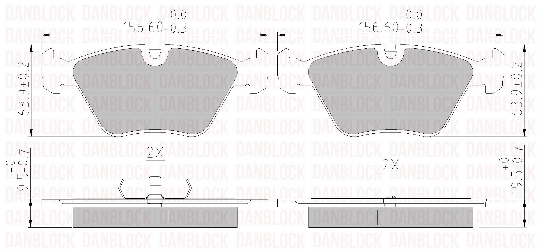 Brake Pad Set, disc brake (DB 510074)