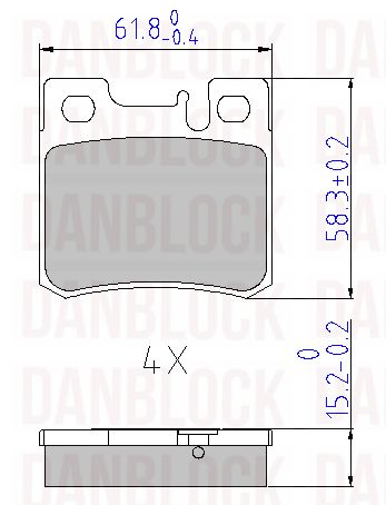 Brake Pad Set, disc brake (DB 510300)