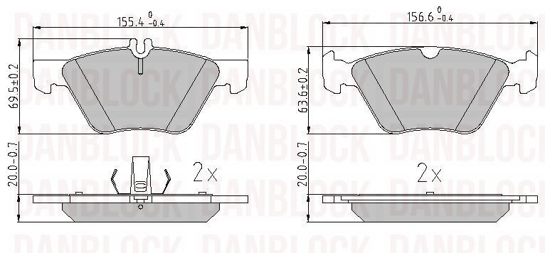 Brake Pad Set, disc brake (DB 510299)