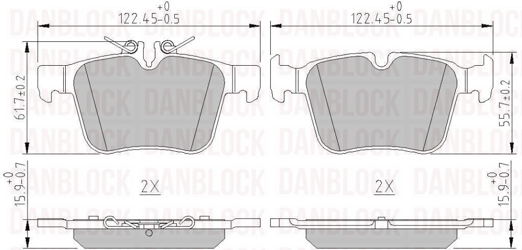 Brake Pad Set, disc brake (DB 511189)