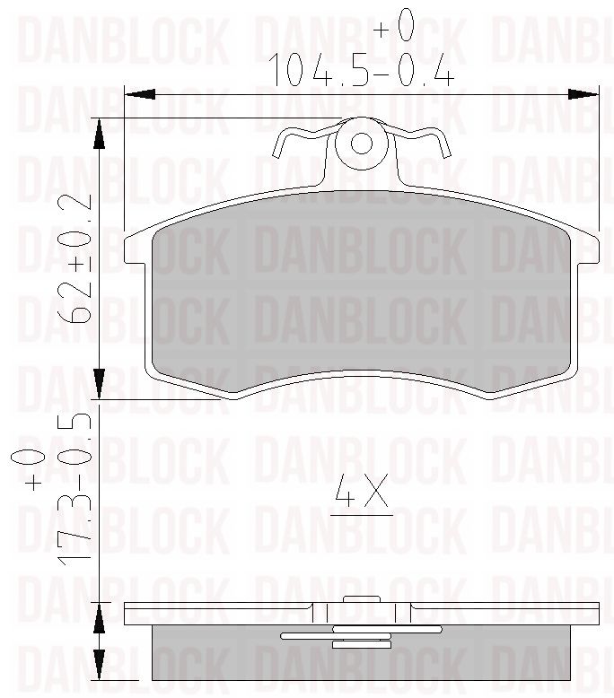 Brake Pad Set, disc brake (DB 510130)