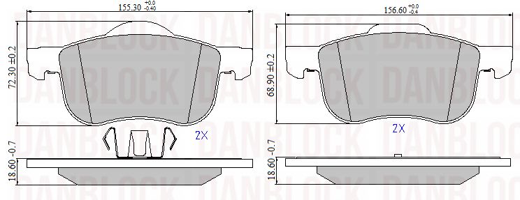 Brake Pad Set, disc brake (DB 510352)