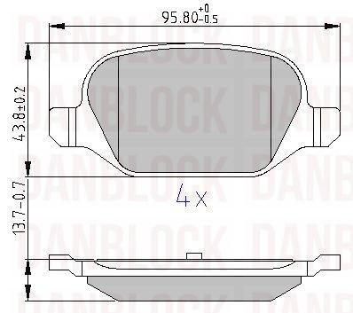 Brake Pad Set, disc brake (DB 510832)