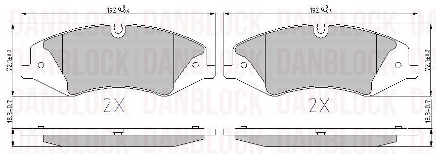 Brake Pad Set, disc brake (DB 510001)