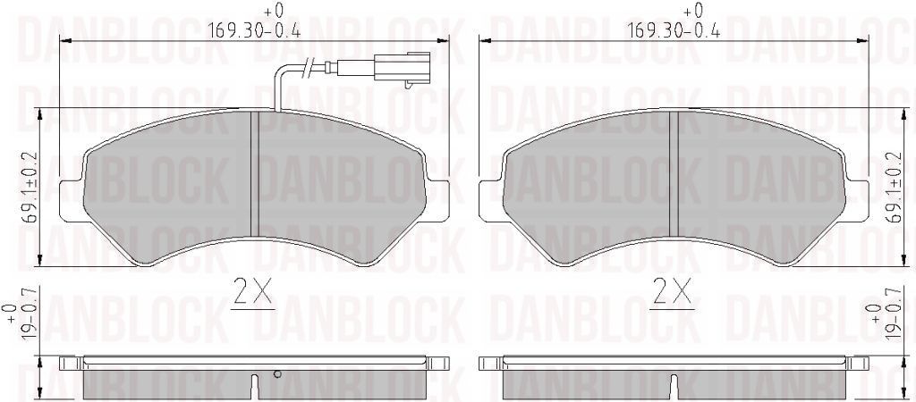 Brake Pad Set, disc brake (DB 511145)