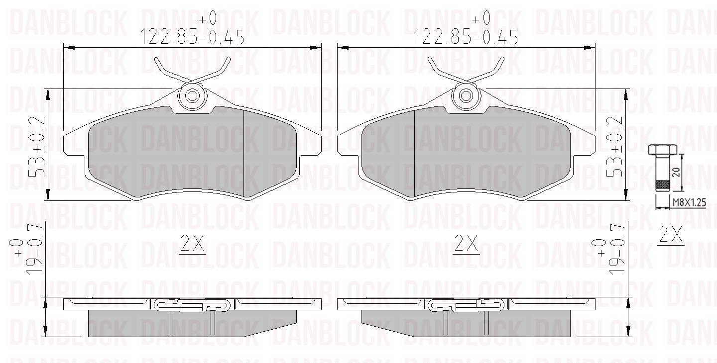 Brake Pad Set, disc brake (DB 510407)