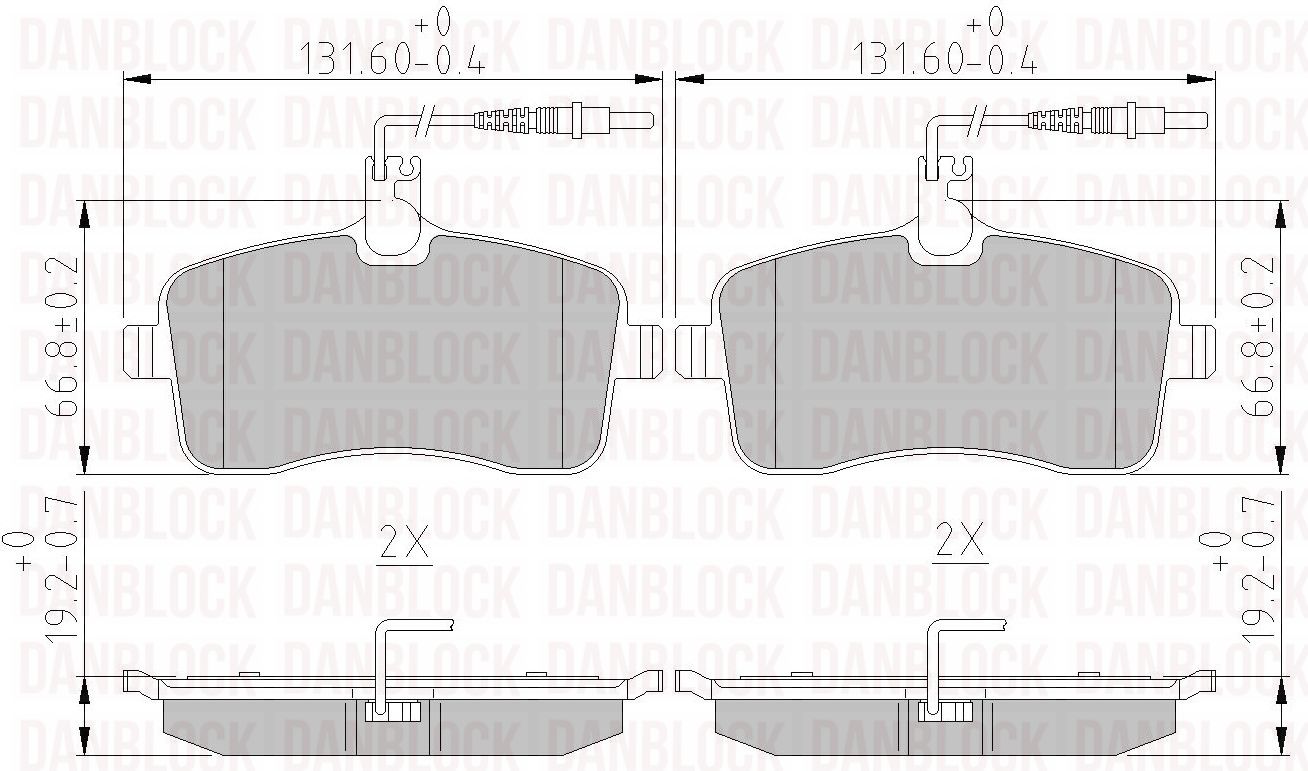 Brake Pad Set, disc brake (DB 510249)