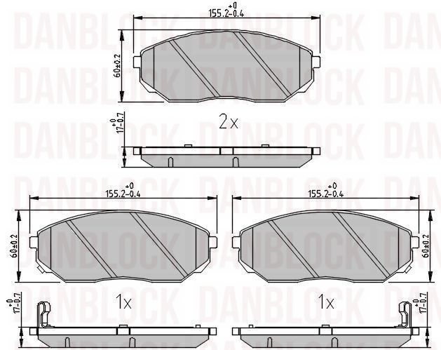 Brake Pad Set, disc brake (DB 510217)
