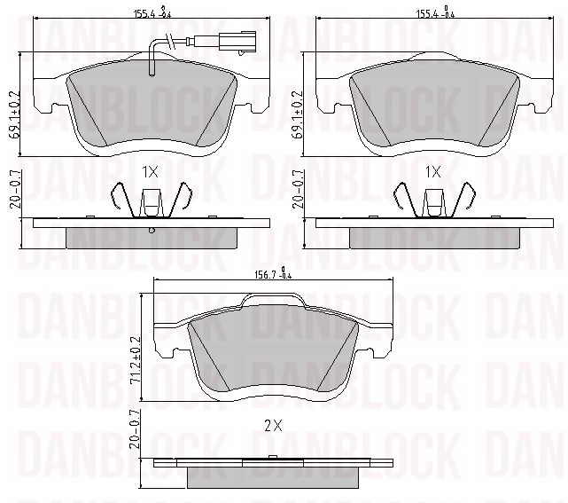 Brake Pad Set, disc brake (DB 510751)