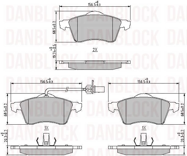 Brake Pad Set, disc brake (DB 510208)