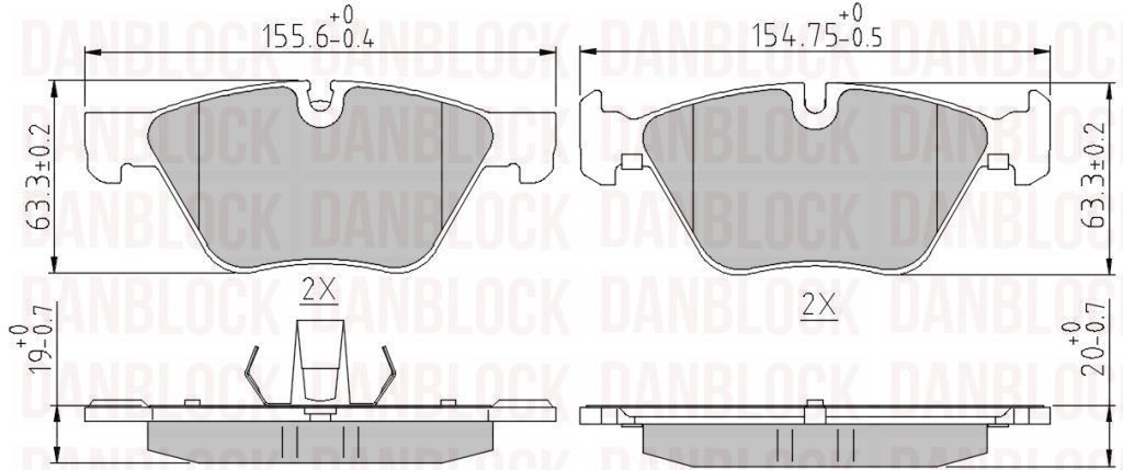 Brake Pad Set, disc brake (DB 511497)