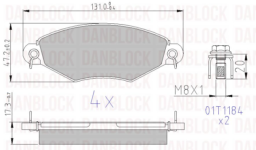 Brake Pad Set, disc brake (DB 510384)