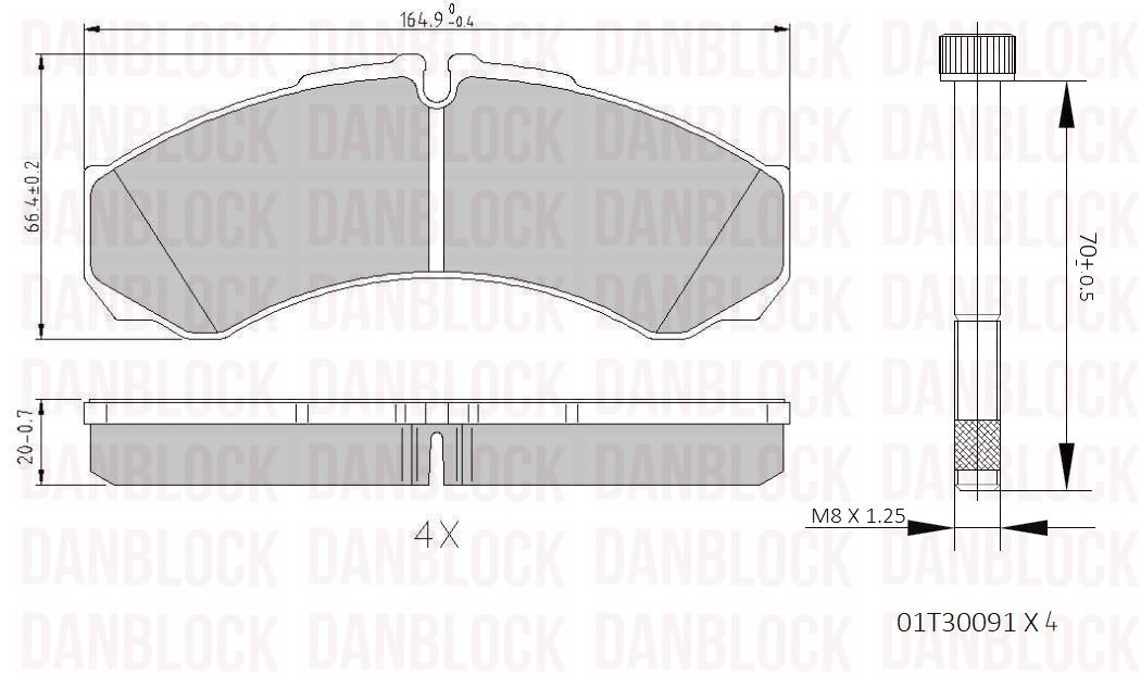 Brake Pad Set, disc brake (DB 510641)