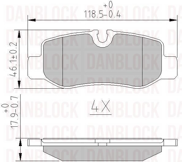 Brake Pad Set, disc brake (DB 511232)