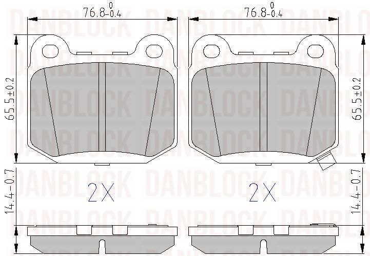 Brake Pad Set, disc brake (DB 510666)