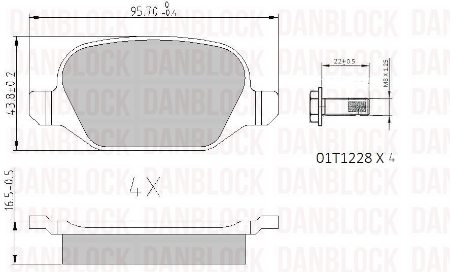Brake Pad Set, disc brake (DB 510387)
