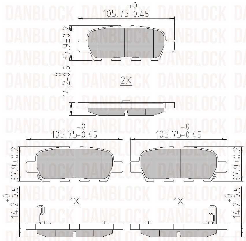 Brake Pad Set, disc brake (DB 510416)