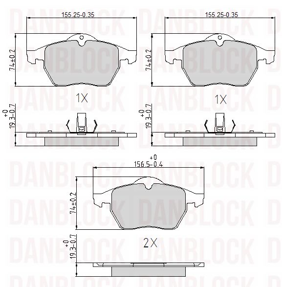 Brake Pad Set, disc brake (DB 510273)