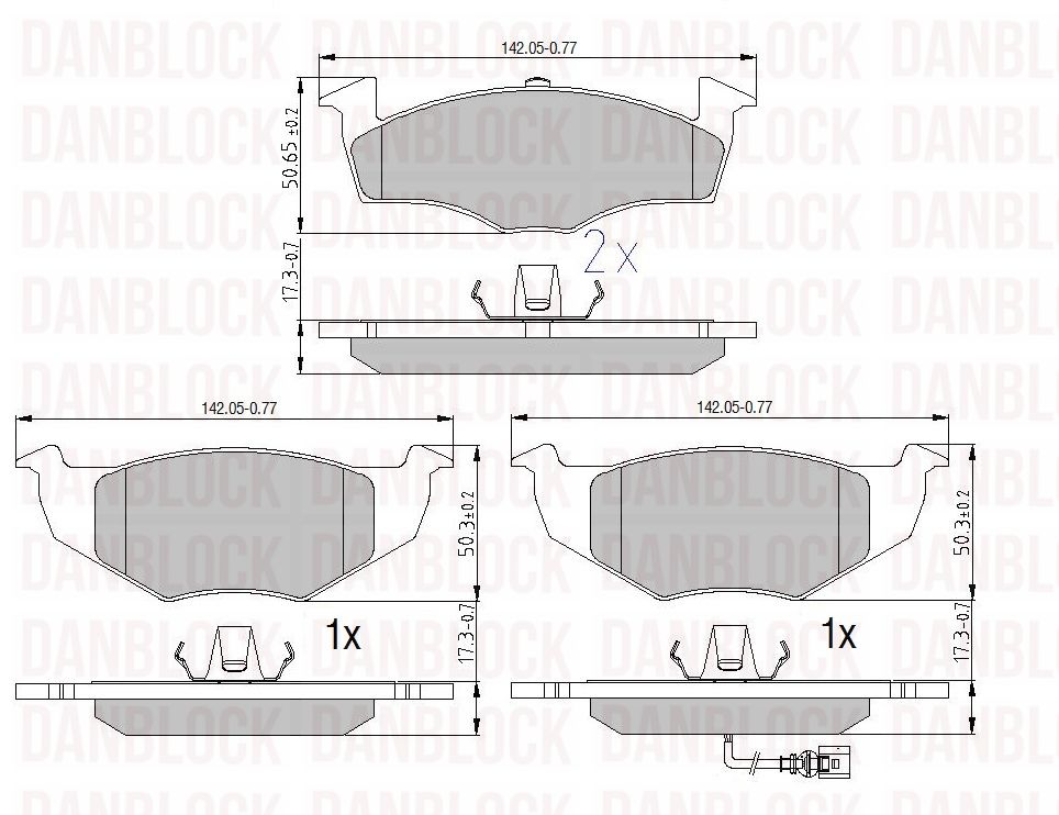 Brake Pad Set, disc brake (DB 510216)