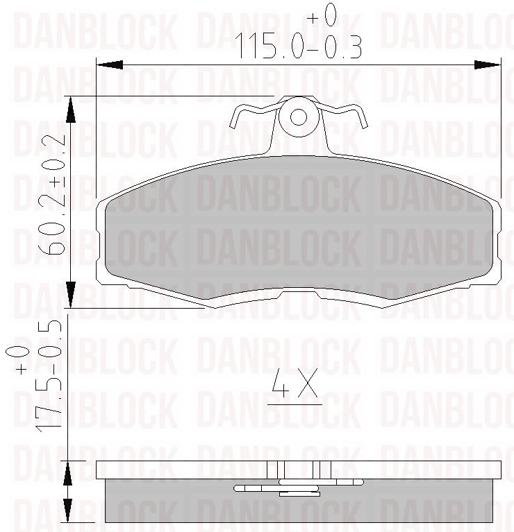 Brake Pad Set, disc brake (DB 510004)