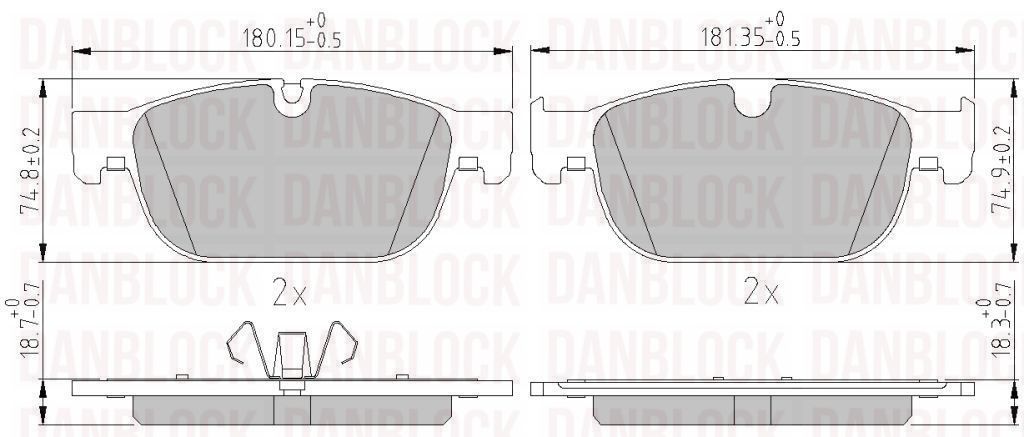 Brake Pad Set, disc brake (DB 511359)