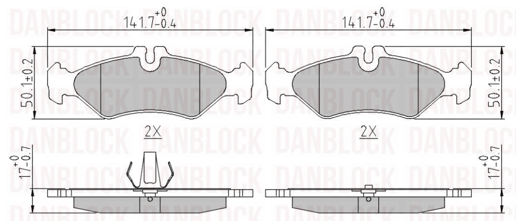 Brake Pad Set, disc brake (DB 510820)