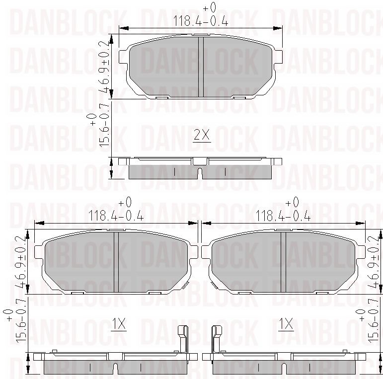 Brake Pad Set, disc brake (DB 510220)