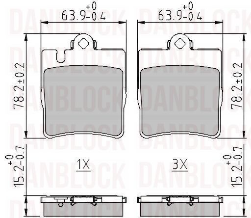 Brake Pad Set, disc brake (DB 510361)