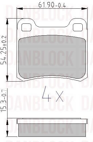 Brake Pad Set, disc brake (DB 510128)