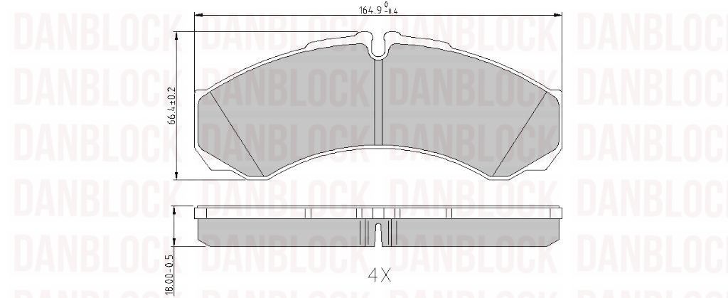Brake Pad Set, disc brake (DB 510897)