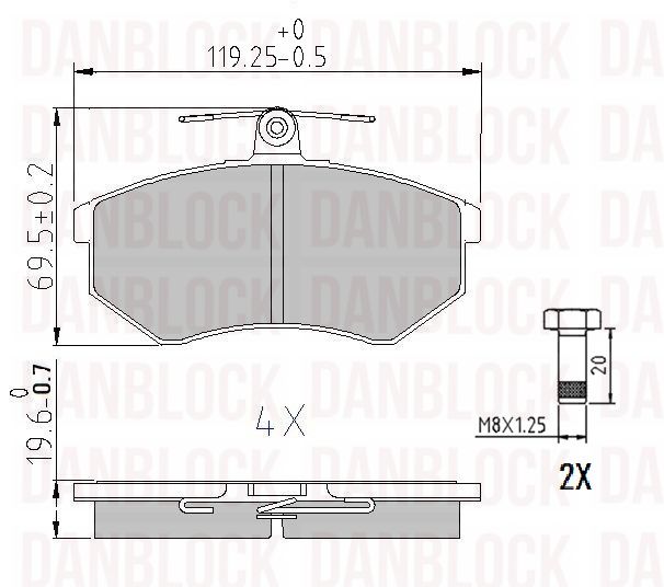 Brake Pad Set, disc brake (DB 510030)