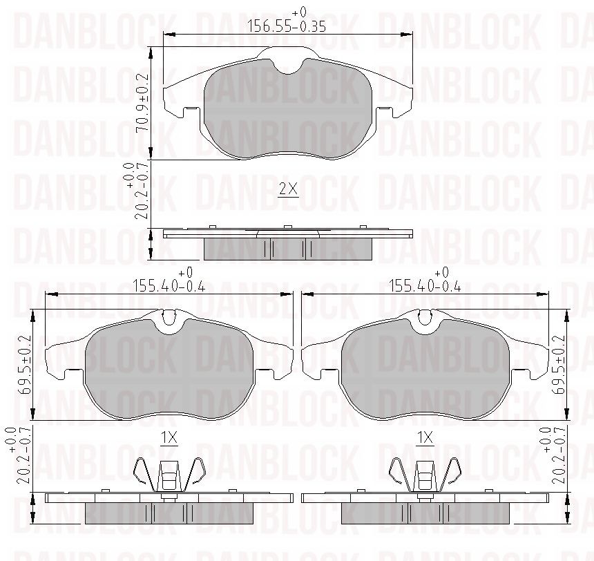 Brake Pad Set, disc brake (DB 510393)