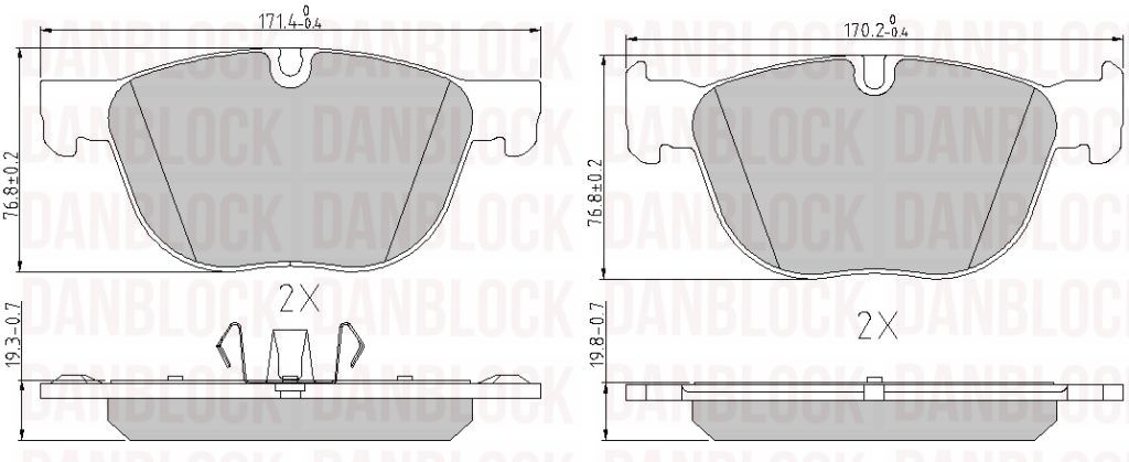 Brake Pad Set, disc brake (DB 510597)