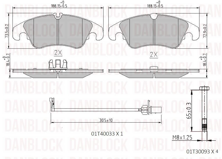 Brake Pad Set, disc brake (DB 510633)