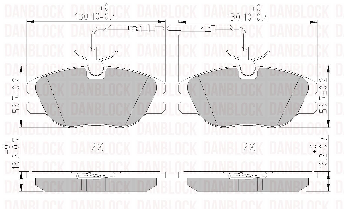 Brake Pad Set, disc brake (DB 510274)