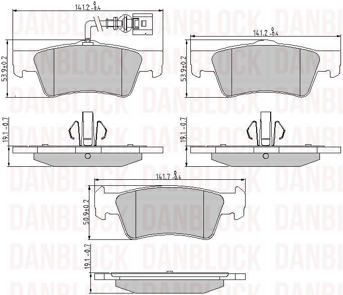 Brake Pad Set, disc brake (DB 510578)