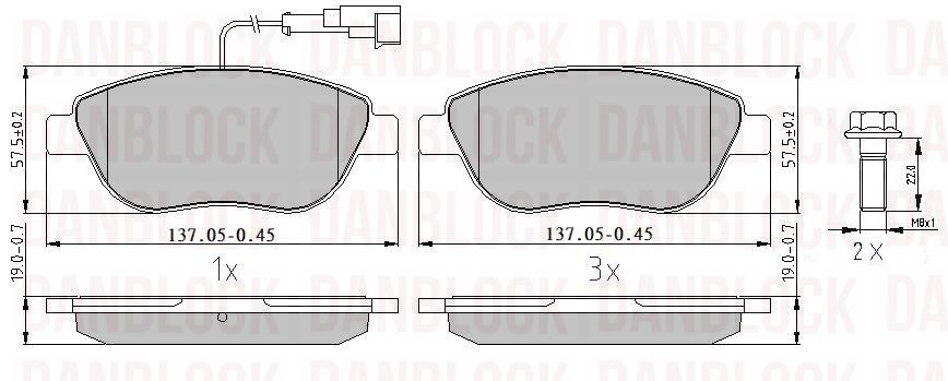 Brake Pad Set, disc brake (DB 510205)